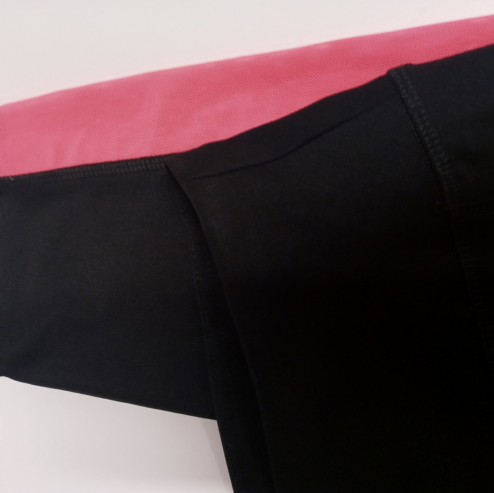 VOGO Athletica Women's Leggings - Black with Pink Accents Size M 2 Pockets - Picture 5 of 6